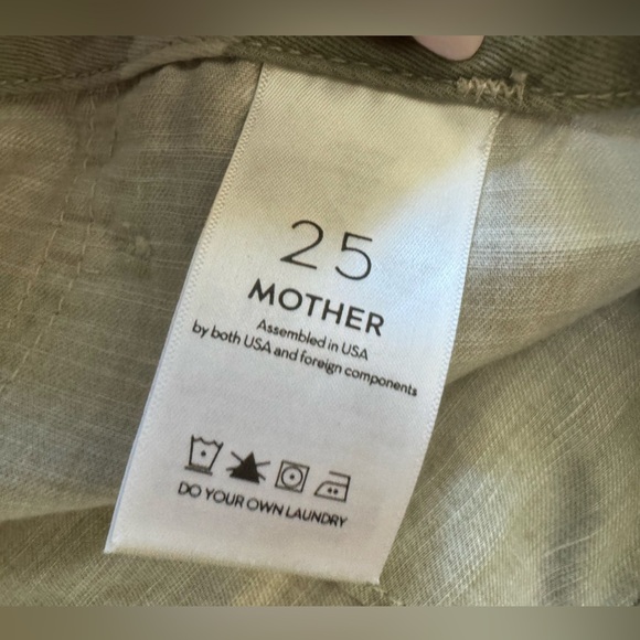 Mother The Shaker Crop Fray Pants Racer Stripe Camo Army Green Desert Print 25 - Picture 12 of 14